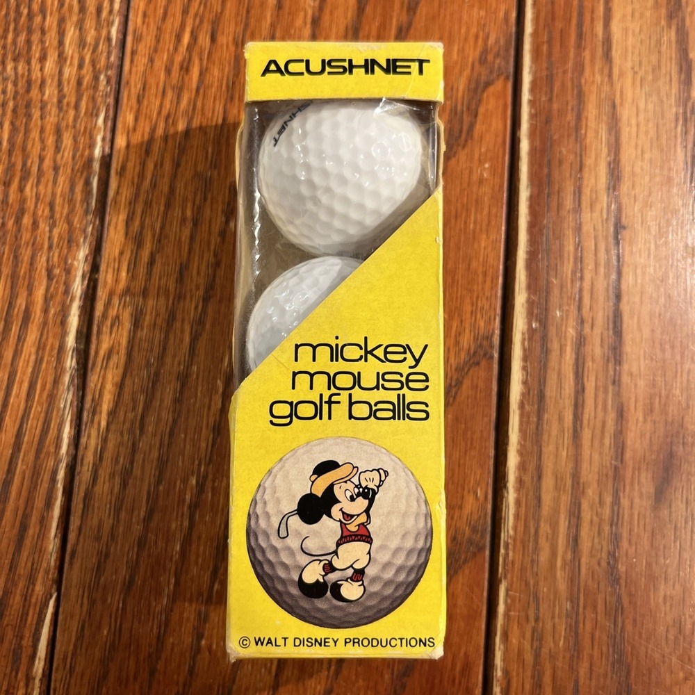 Vintage Titleist Disney Mickey Mouse Golf Balls Acushnet Pack of 3 UNUSED